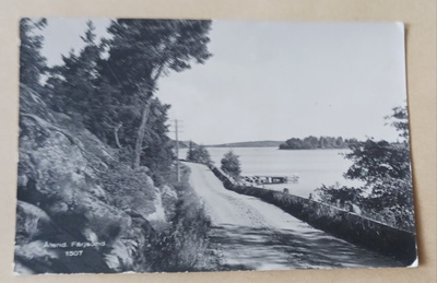 Åland, Färjsund, rantatie ja laituri, vkpk, p. 1939
