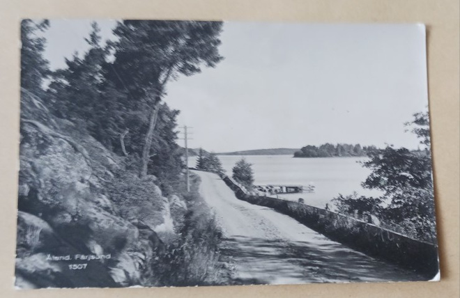 Åland, Färjsund, rantatie ja laituri, vkpk, p. 1939
