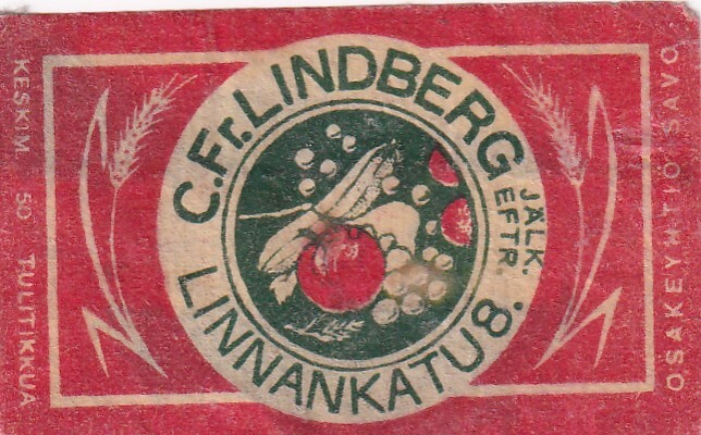 C. Fr. Lindberg. Linnankatu 8.   s22