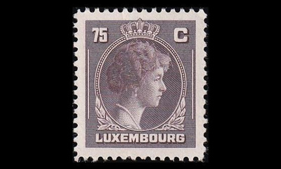 Luxemburg 358 ** Käyttösarja Charlotte 75 C (1944)