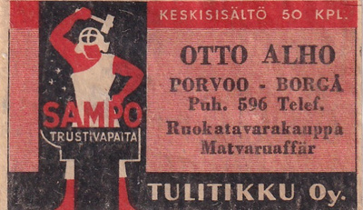 Porvoo - Borgå  Otto Alho , Sampo    5/16