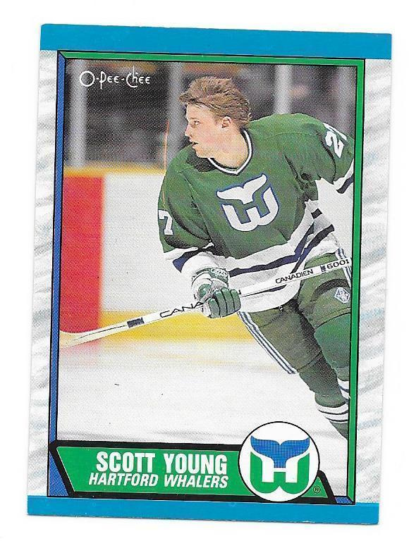 1989-90 OPC #209 Scott Young Hartford Whalers RC