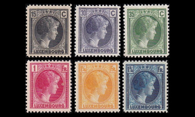 Luxemburg 221-6 * Käyttösarja Charlotte (1930)
