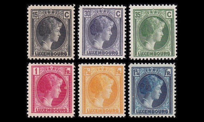Luxemburg 221-6 * Käyttösarja Charlotte (1930)
