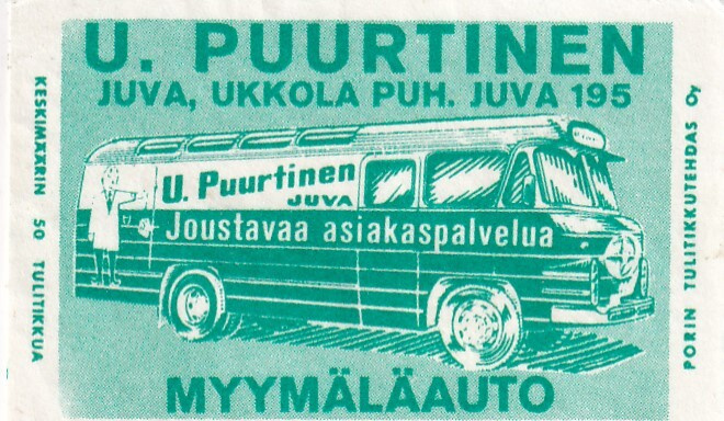 Juva. Ukkola. U. Puurtinen . Myymäläauto,  s63