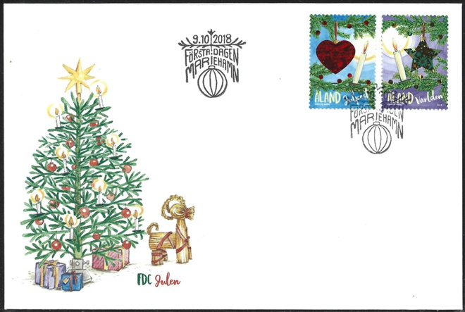 FDC Åland 2018  Joulu  LaPe ÅL 450-451
