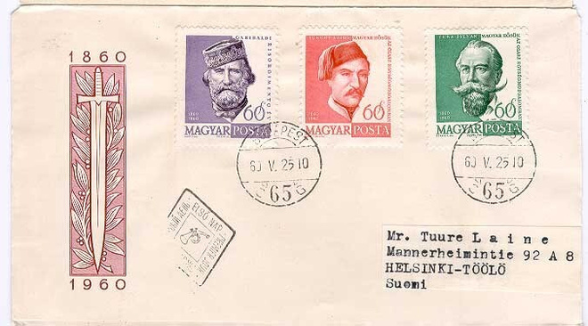 Unkari Mi 1680-2 FDC Suomeen