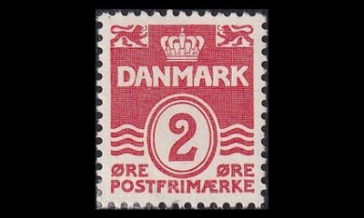 Tanska 196_II ** Aaltoviiva 2 öre (1933)