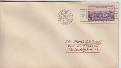 USA FDC 1935 California Pacific exposition