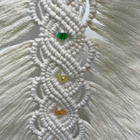Valtava makramee sulka / höyhen - Chakrat - 46 x 65 cm - pikkukuva 4