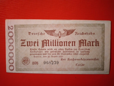 GERMANY 2 MILJ. MARK 1923   X-1000