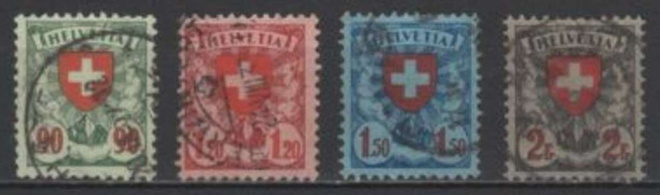 (S0496) SWITZERLAND, 1924 (Definitives. Coat of Arms). Used