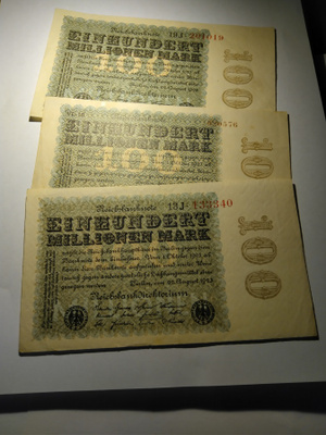 Saksa 100.000.000 Mark 22.8.1923 P107