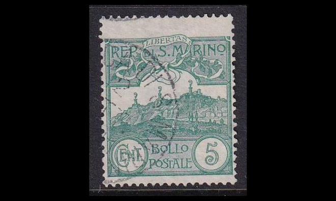 San Marino 35 o Monte Titano 5 C (1903)