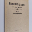 Ridderskapets och adelns protokoll vid adelsmötet år 1970 - pikkukuva 1
