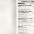 Just Classical - 1989 - 101 Popular Masterpieces - 5CD Box - pikkukuva 3