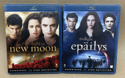 Twilight -elokuvasarjan kaksi osaa Blu-ray