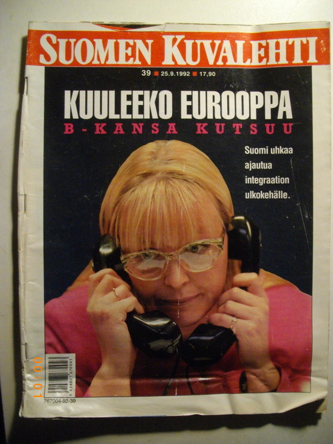 Suomen Kuvalehti Nro 39/1992 (29.12)