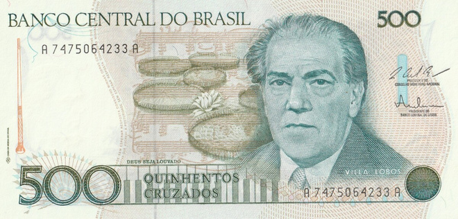 Brasilia 500 Cruzados seteli, pakkasileä