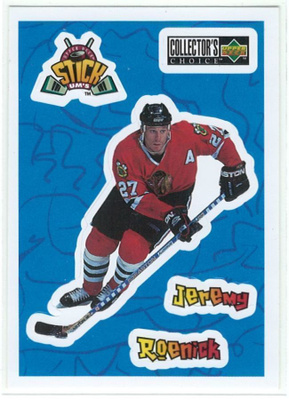 96-97 Collector's Choice Stick-Ums #S6 Jeremy Roenick tarra