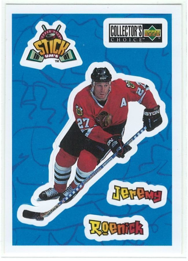 96-97 Collector's Choice Stick-Ums #S6 Jeremy Roenick tarra