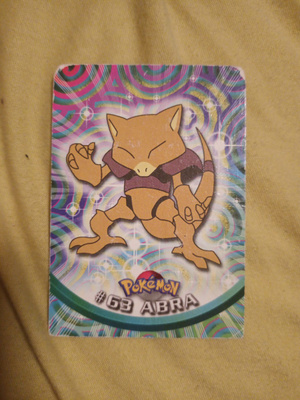 Abra #63 - Pokemon Topps TV Animation Edition Blue logo card