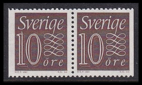 Ruotsi 519DD ** 10 öre tummanruskea (1964)