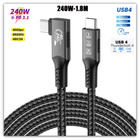 USB-C Thunderbolt 4 kulmakaapeli 40Gbps 240W 8K /1,8m #32141 - pikkukuva 2