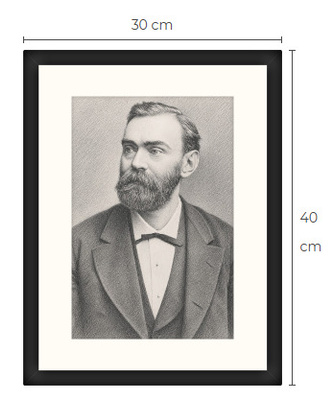 Uusi Alfred Nobel art print kehystetty 30 cm x 40 cm