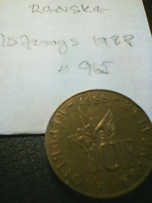 Ranska 10 frangs 1988, km#965