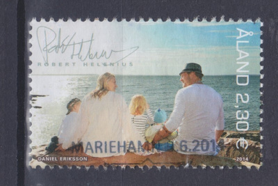 Åland 2,3 € merkki ep. leimalla.