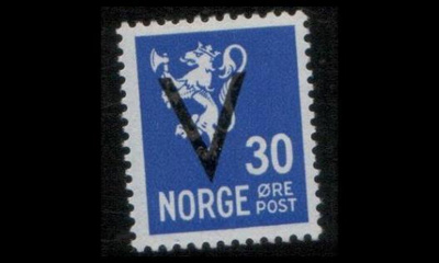 Norja 248y ** V-merkki 30 öre ei vesileimaa (1941)