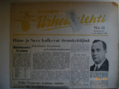 Suomen Urheilulehti Nro 43/1951 (25.2)