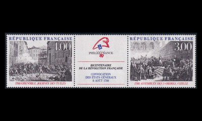 Ranska 2674-5ds ** Ranskan vallankumous 200v (1988)