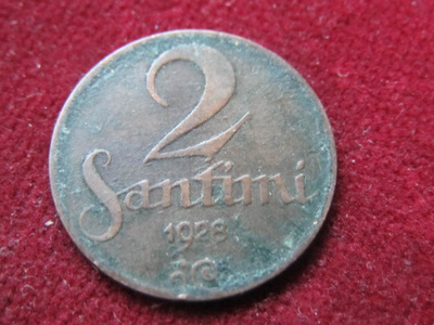 2 santimi 1928 Latvia