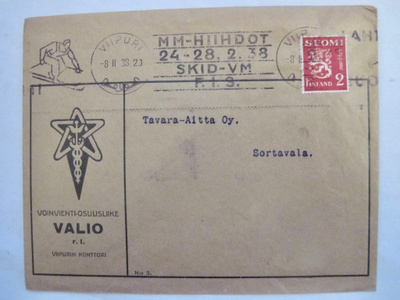 Firmakuori Valio Viipuri Sortavala 1938 Lahti MM-kisat Leima