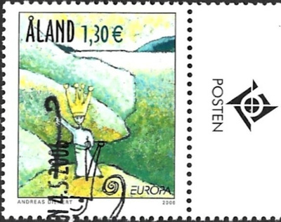 Ål 2006 Eurooppa-merkki 1,30 € välilöpari logo EPL LaPe 265