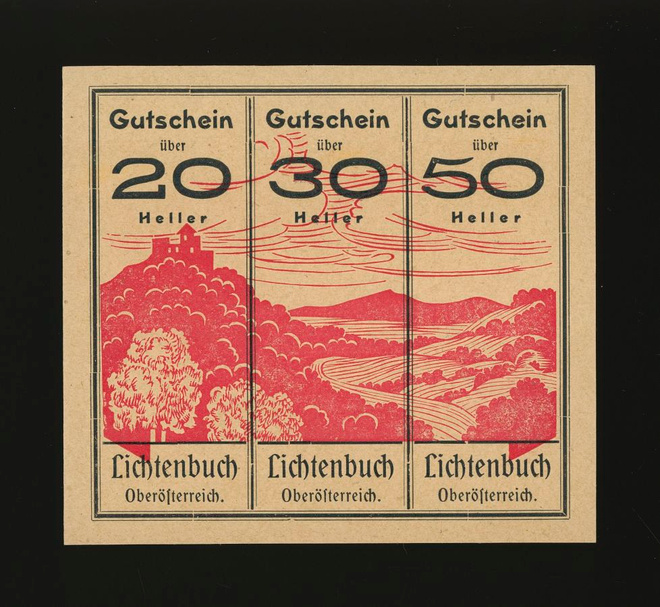 Itävalta 20, 30, 50 Heller, Lichtenbuch, 2. painos