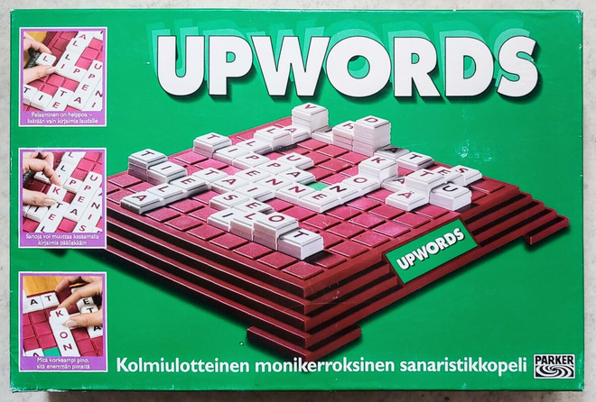 UPWORDS 3-ulotteinen sanaristikkopeli - suomenk. Parker 2003
