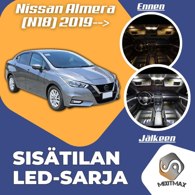 Nissan Almera (N18) Sisätilan LED-sarja 5-osainen