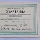 VANHA Osakekirja Lohjan Uimahalli Oy 1969 - pikkukuva 1