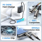 Toocki 240W USB C - USB C -supernopea kaapeli /1m    #28859 - pikkukuva 1