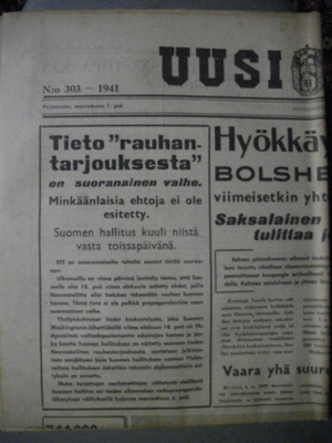Uusi Suomi Nro 303/7.11.1941 (3.3)