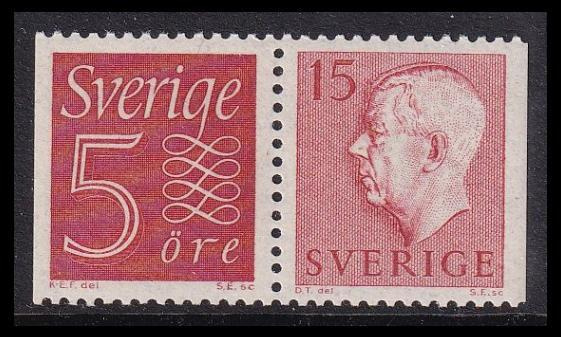 Ruotsi 429a-424DD ** Numero-Gustaf vihkopari (1957)