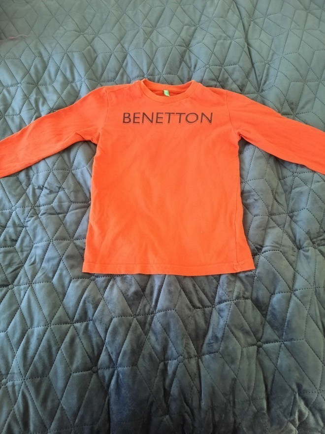 Oranssi benetton paita 120cm