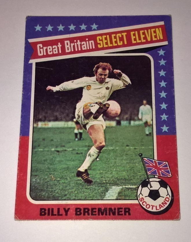 PELAAJAKORTTI JALKAPALLO GREAT BRITAIN BILLY BREMNER 197