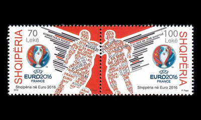 Albania 3520-1p ** Jalkapallon EM-kisat Ranska (2016)