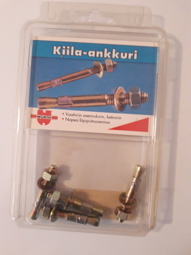 Kiila-ankkureita M8x50, Wurth