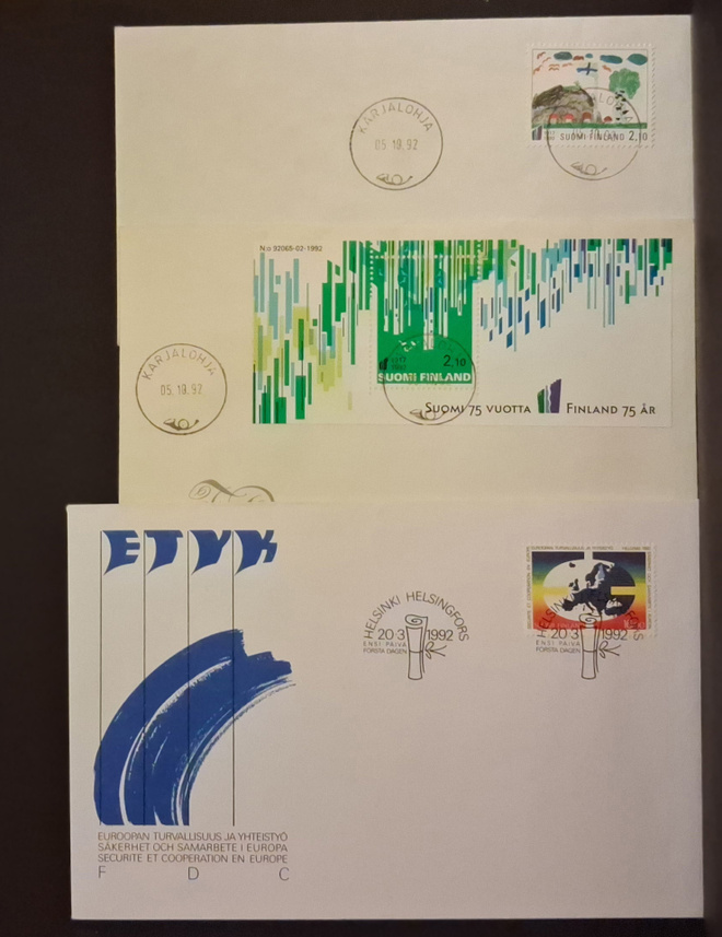 FDC 20 - 1992 3 kpl