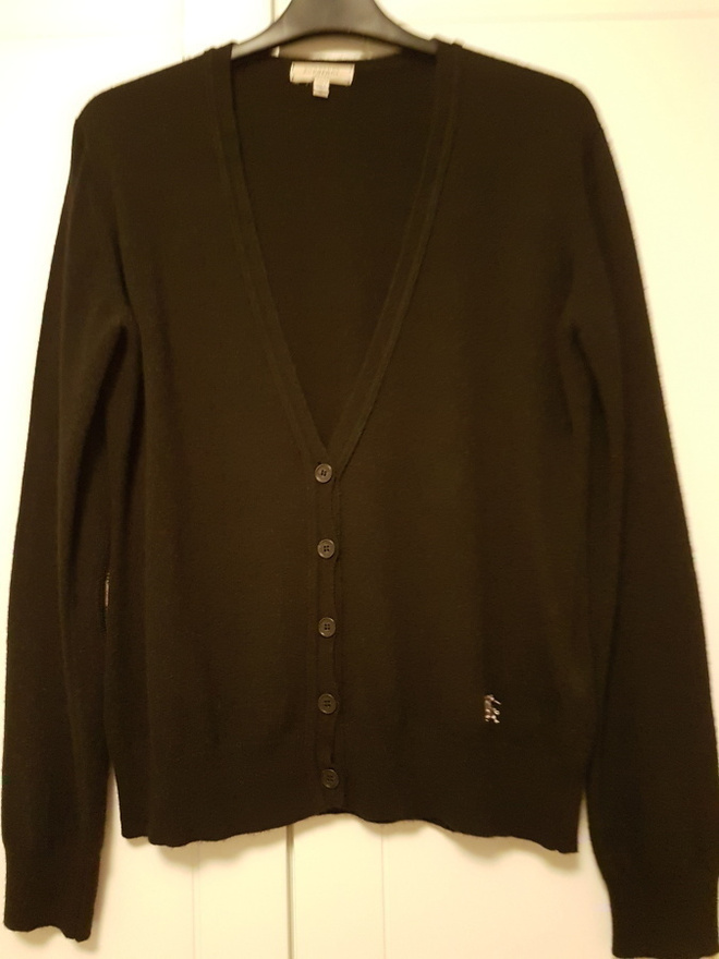 Burberry klassinen cardigan/neuletakki, musta, M/38.